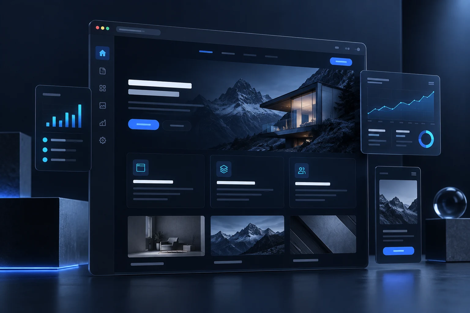 Modern kurumsal web platformu aray&uuml;z&uuml;